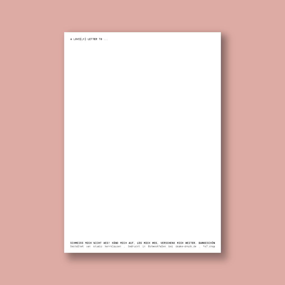 Weihnachtskarte "Love(ly) letter"