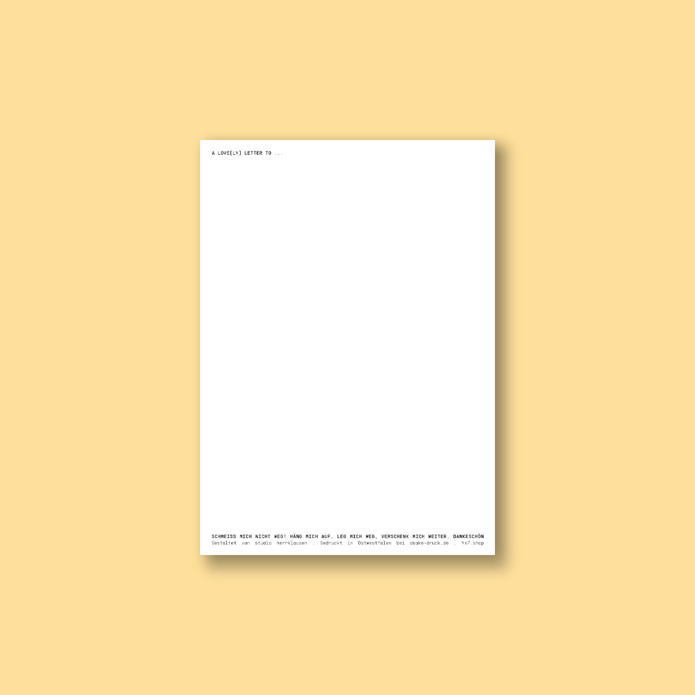 Weihnachtskarte "Weihnachten"