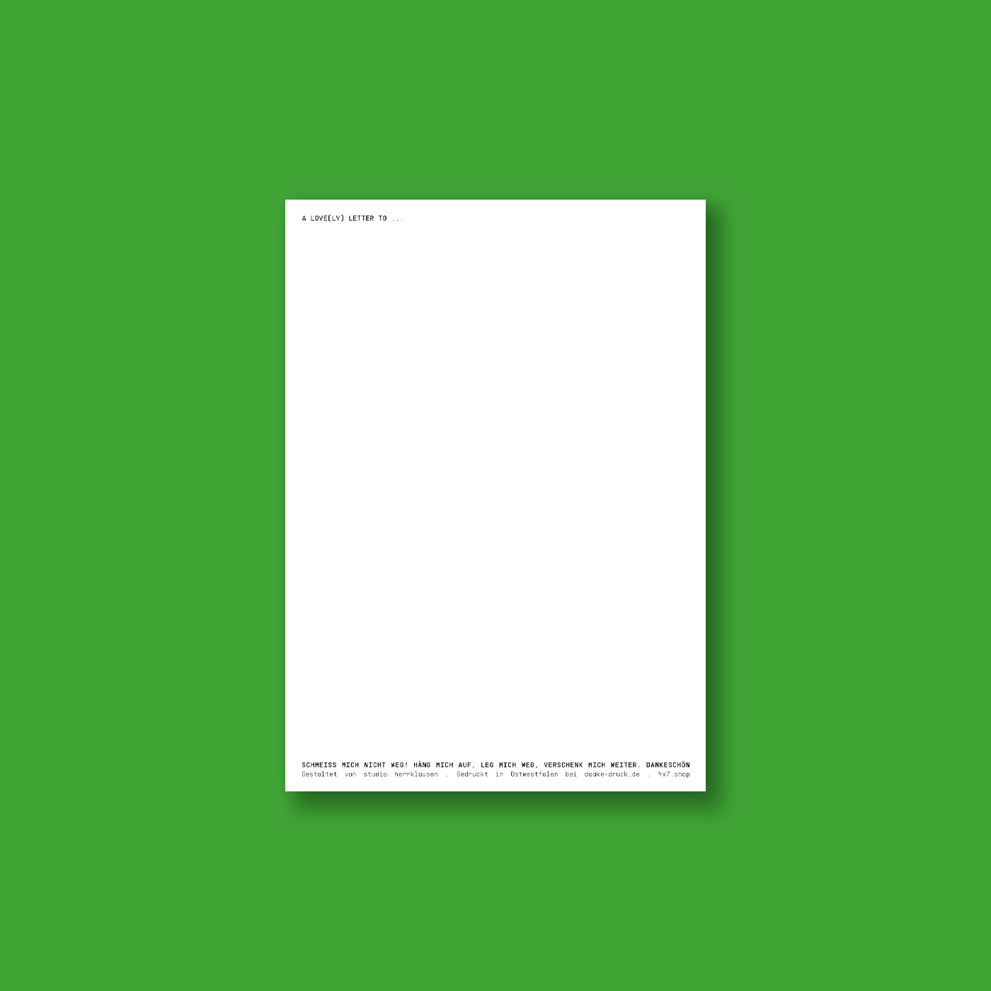 Weihnachtskarte "Täterätä"